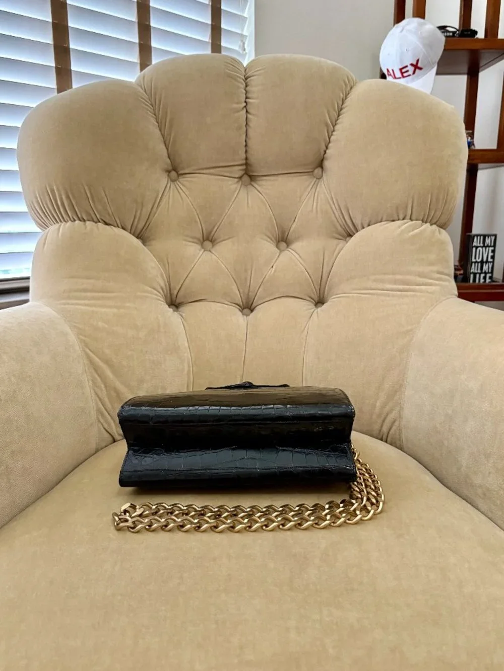 VTG Auth. MANON Genuine Alligator Circa 1960's Art Deco Frame Bag...GORGEOUS!